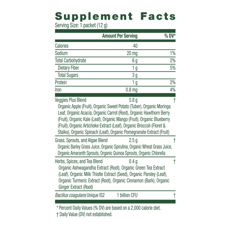 HERBALIFE V Plant-Based Greens Booster Single-Serve Packets: California Only 20 Packets